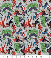 REMNANT Marvel DC Avengers 100% Cotton Fabric **110cm x 50cm**