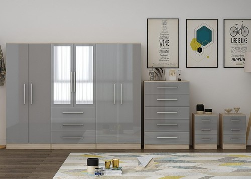 High gloss large wardrobe - high, 6