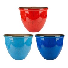 3 x 30cm Glazed Ceramic Look