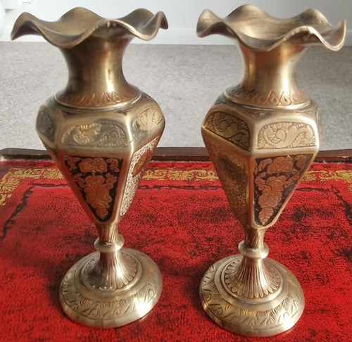 Vintage pair indian brass - vintage,