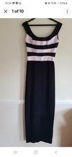 Bellville Sassoon Lorcan Mullany Black/Pink A Line Ladies Occasion Dress (UK10 )