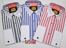 Double Cuff Striped Shirts