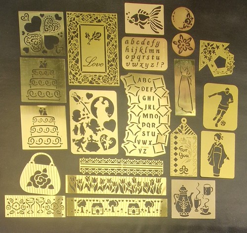Job lot brass stencils - lot,