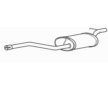 Rear exhaust silencer back - back, box