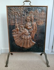 Vintage Copper Fire Screen -
