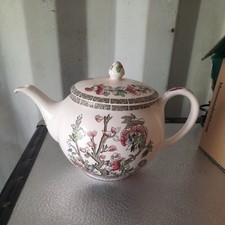 Johnson Bros England Vintage 'Indian Tree' Pattern Large Teapot used condition 