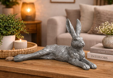 Laying Hare Ornament Silver