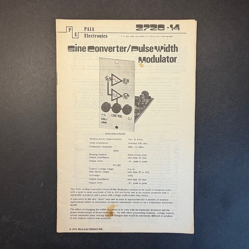 Vintage paia electronics inc - vintage,