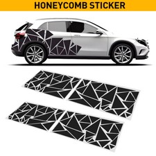 2pcs For Car Truck Black Camouflage Kit Solid Honeycomb Side Sticker DIY Decals