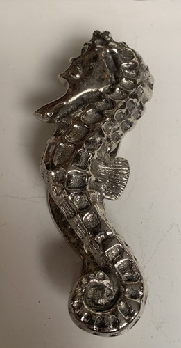 Seahorse door knocker nickel - seahorse,