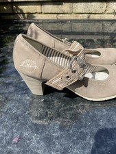 S Oliver Ladies Shoes -  Size 41/7 - Grey - Used Condition - Heel 7cm