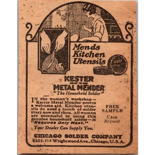 Chicago solder company - chicago, kester