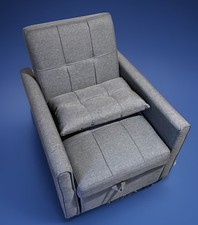 HOMCOM Compact Single Sofa Bed, Pull Out Chair Bed, Convertible Sleeper Chair 