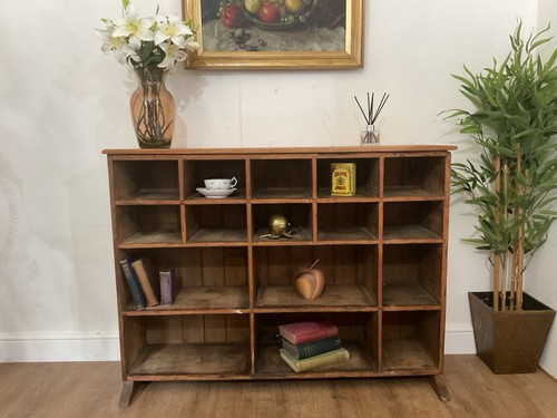 Vintage pine pigeon hole - pine,
