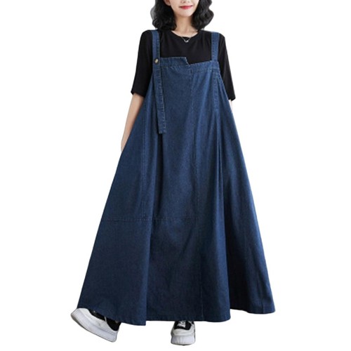 Lady loose denim overall dress - lady,