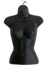 PLASTIC HANGING MANNEQUIN HALF BODY WOMEN WHITE & BLACK top Quality UK STOCK