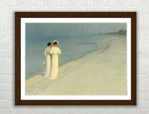 Two ladies walking beach - two,