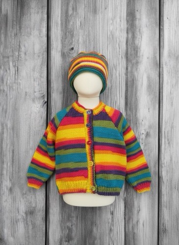 Hand knitted hat and cardigan - hand,