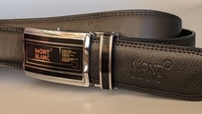 MONT BLANC Faux Leather Waist Belt Vintage Used