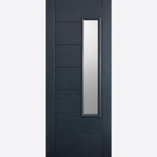 External GRP Grey Composite Newbury Frosted Glazed Door