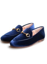 Woman Blue Shoes Brand Designer Inspired  Buckle Oxford Loafer flats RRP 69.00