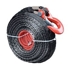 20500lbs Winch Rope For Dyneema Hook Synthetic Tow Recovery 4WD Cable 8MM x 15M