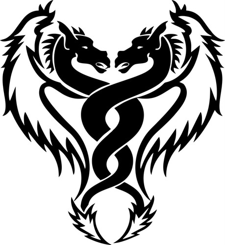 Large tribal dragon - large,