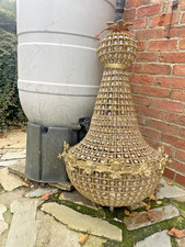 French Gilt Brass Crystal