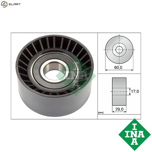 Deflectionguide pulley vribbed - pulley,
