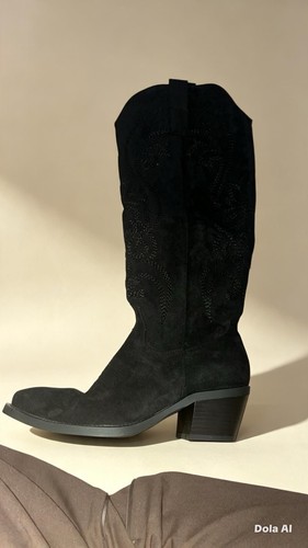 Women black suede knee - women’s,