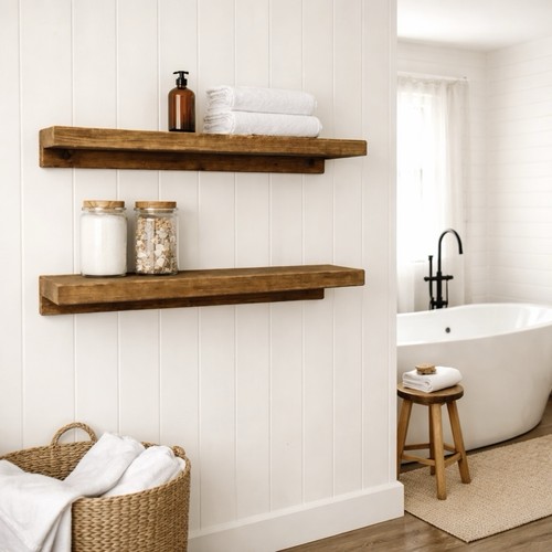 Rustic solid wood beam - solid,