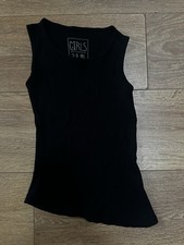 Miss E-Vie Girls Black Ribbed