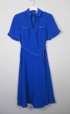 Damsel In a Dress Womens Short Sleeve  Ennis Trench Dress Cobalt Blue Size 8