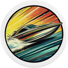 'Powerboat Racing' Button Pin