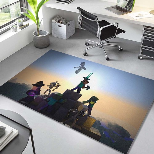Minecraft characters area rug - minecraft,