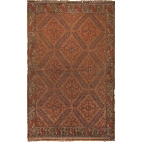 Overdyed rug handwoven vintage - rug,