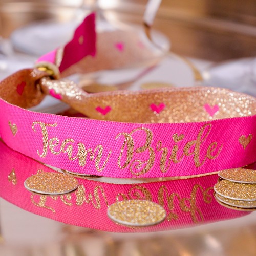 Hen party wristbands pink - party,