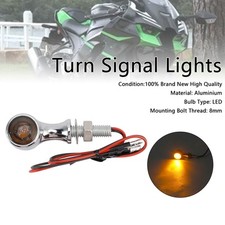 12V LED Turn Signal Indicator Light 8mm Universal Motorcycle For Suzuki Chrome.