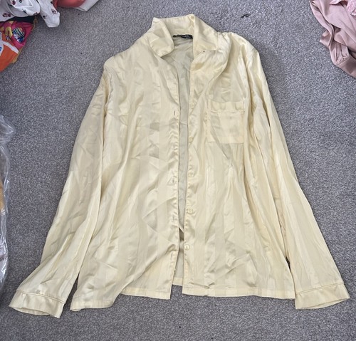 Yellow pinstripe satin - yellow,