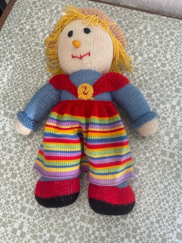 Handmade knitted rag doll - doll, soft