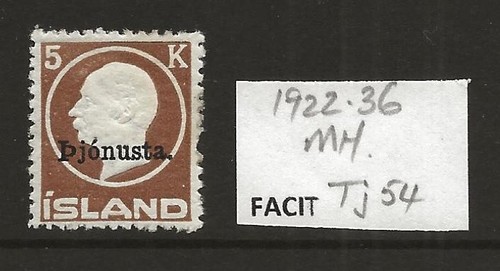 1922 iceland 5kr brown - 5kr,