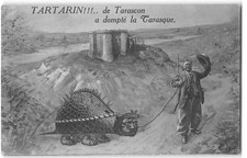 TARTARIN! de Tarascon Tarasque Hunter Weird Creature 1915 Rare Antique Postcard