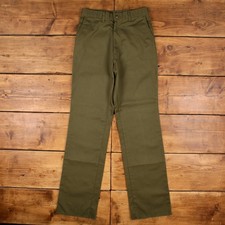 Vintage Boy Scouts of America Uniform Pants Trousers 30x35 80s Talon Zip Green