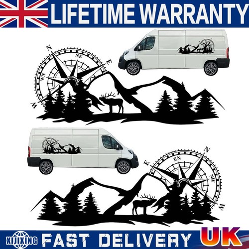 Black motorhome camper van - 2x,