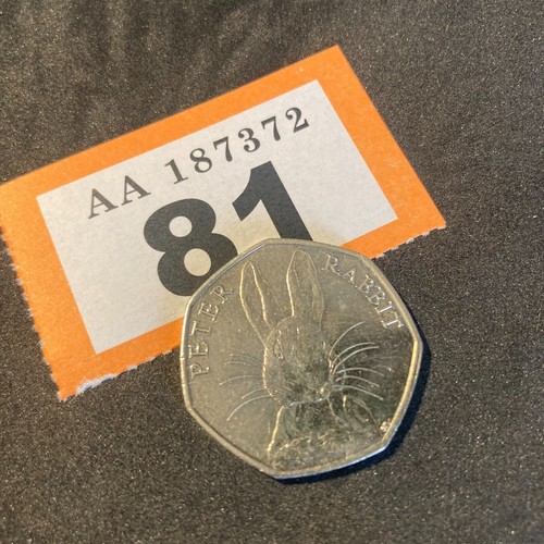Peter rabbit 50p coin - peter,