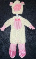 GIRL AGE 9-12 MONTHS SOFT FAUX FUR SHEEP COSTUME RUBIES NEVER WORN