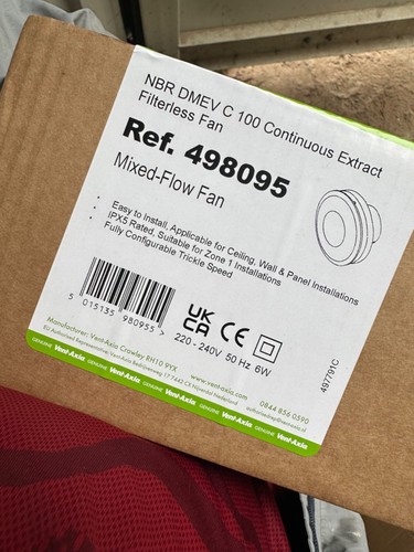 Vent axia 498095 nbr dmev - vent,