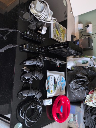 Nintendo wii black console - wii,