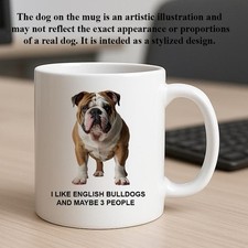 English Bulldog Mug Printed Tea Coffee Dog lover novelty funny gift Work Office