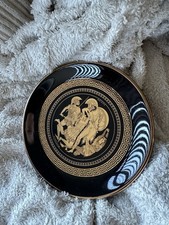 VINTAGE Black Decorative Plate